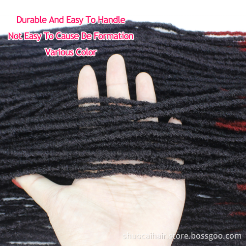SC Soft Deadlocks Sister Locks Afro Crochet Braids Ombre Color 20 Inch Blonde Synthetic Hair for Women Faux Locs Crochet Hair